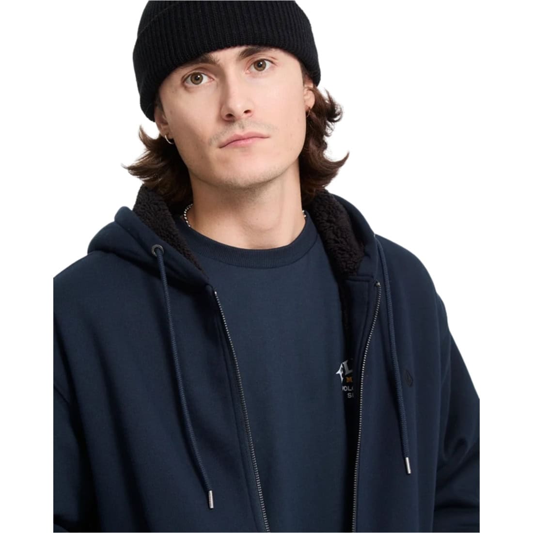 Volcom Single Stone Lined Zip - Marine - Mens Zip Up Hoodie by Volcom
