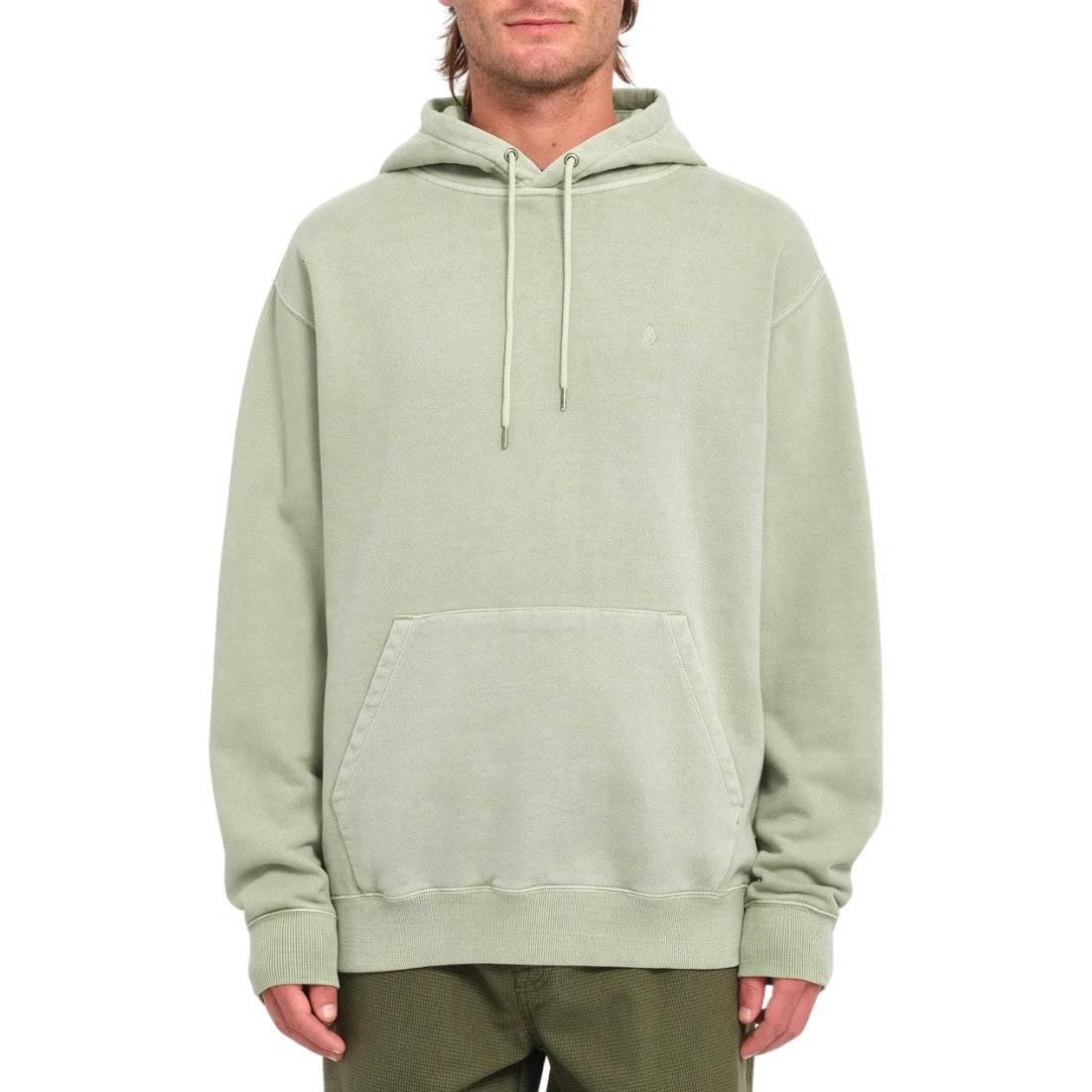 Volcom Single Stone Pullover Hood - Green Tea - Mens Pullover Hoodie by Volcom