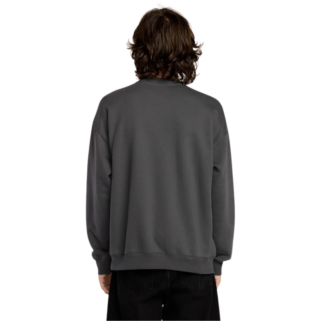Volcom Single Stone PW Crew - Asphalt Black - Mens Crew Neck Sweatshirt by Volcom