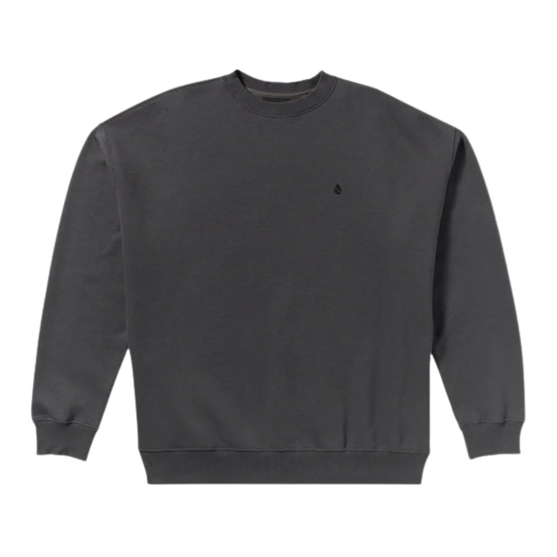 Volcom Single Stone PW Crew - Asphalt Black - Mens Crew Neck Sweatshirt by Volcom