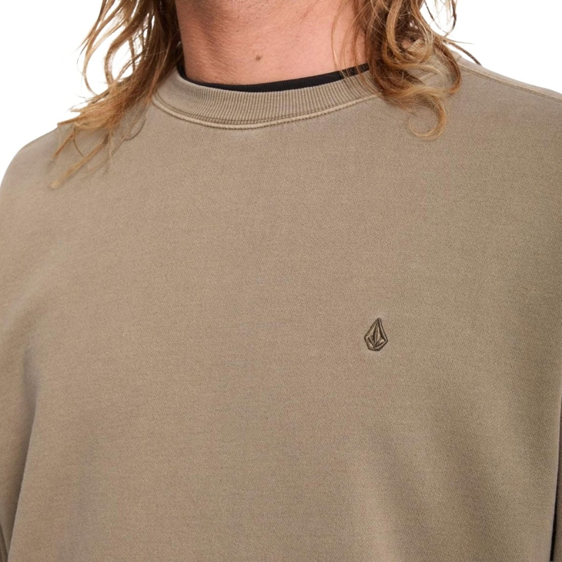 Volcom Single Stone PW Crew - Earth - Mens Crew Neck Sweatshirt by Volcom