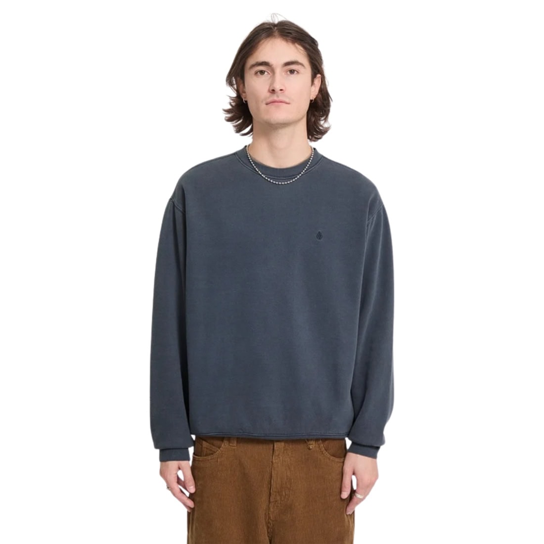 Volcom Single Stone PW Crew - Storm Blue - Mens Crew Neck Sweatshirt by Volcom