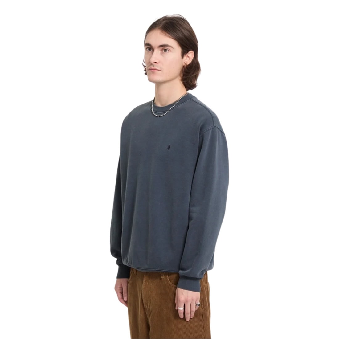Volcom Single Stone PW Crew - Storm Blue - Mens Crew Neck Sweatshirt by Volcom