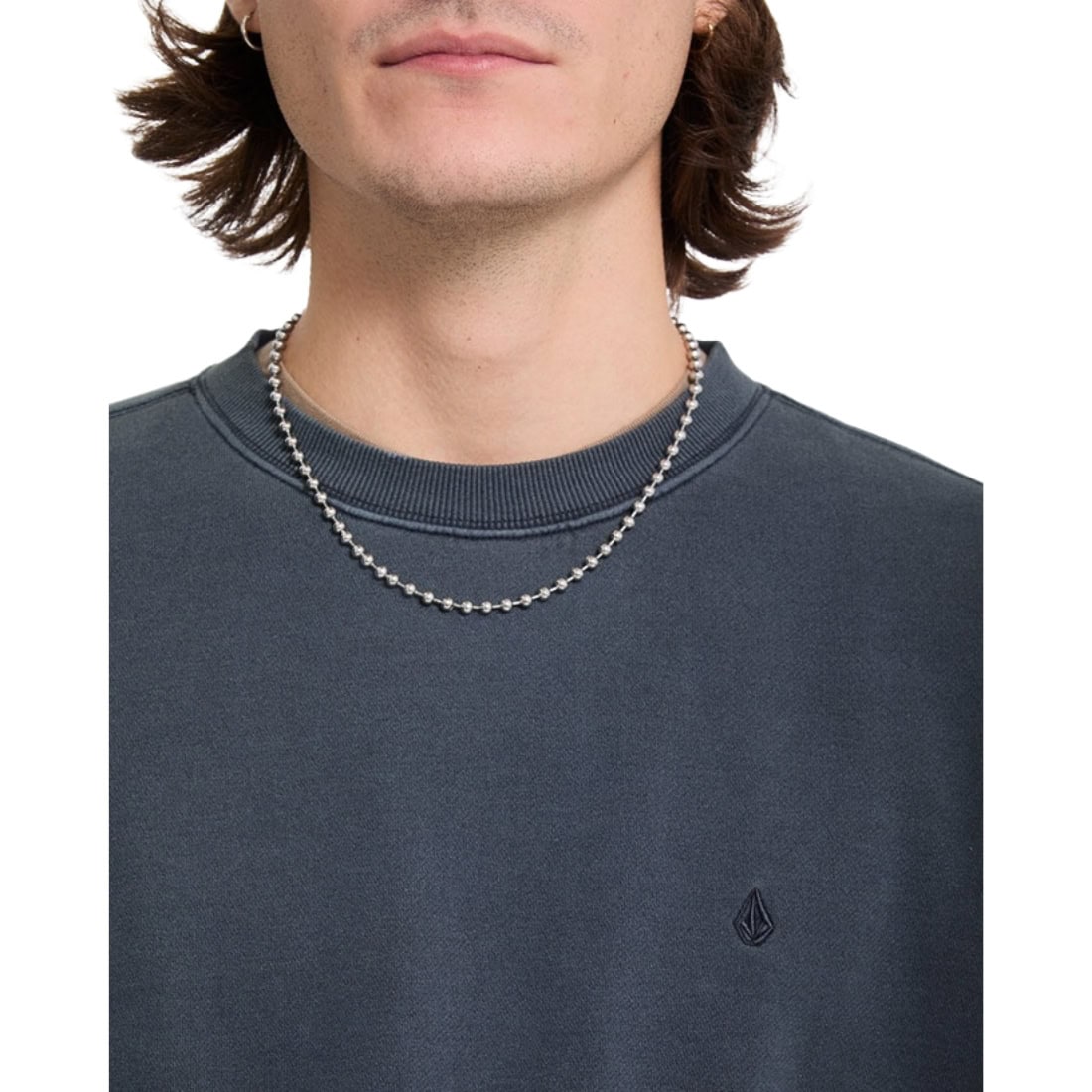 Volcom Single Stone PW Crew - Storm Blue - Mens Crew Neck Sweatshirt by Volcom
