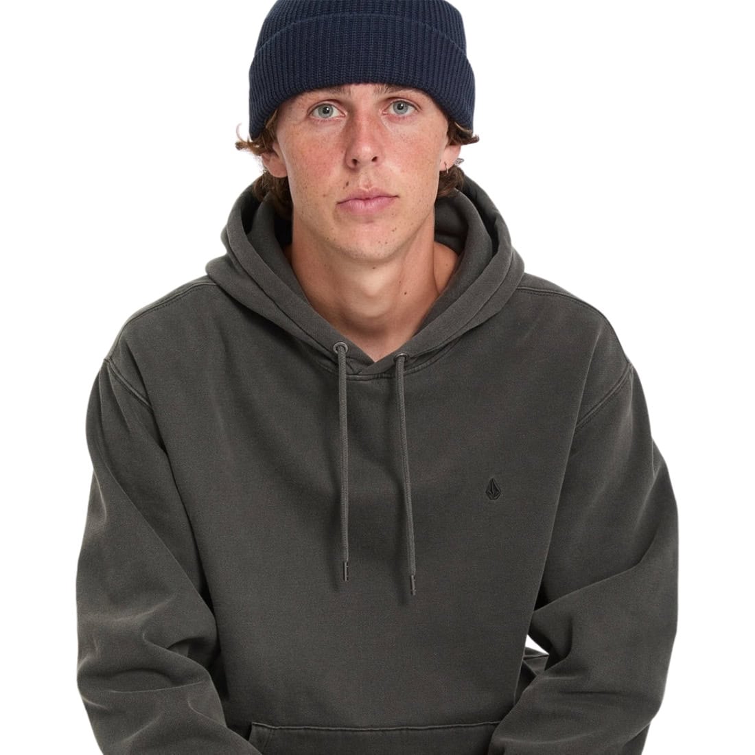 Volcom Single Stone PW Pullover Hood - Rinsed Black - Mens Pullover Hoodie by Volcom