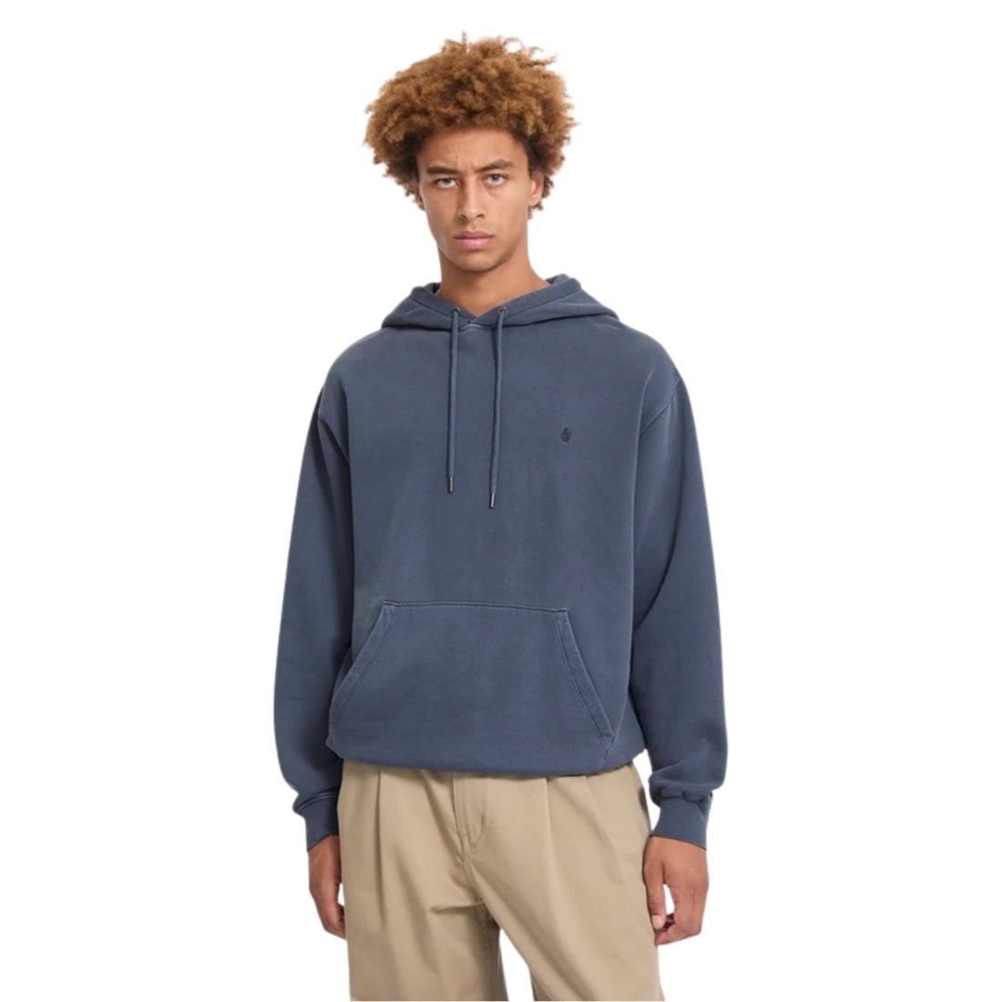 Volcom Single Stone PW Pullover Hood - Storm Blue - Mens Pullover Hoodie by Volcom