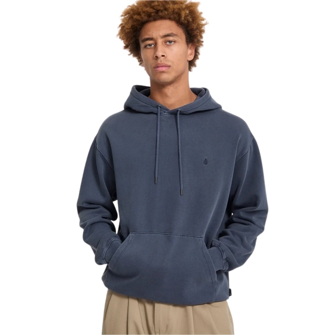 Volcom Single Stone PW Pullover Hood - Storm Blue - Mens Pullover Hoodie by Volcom