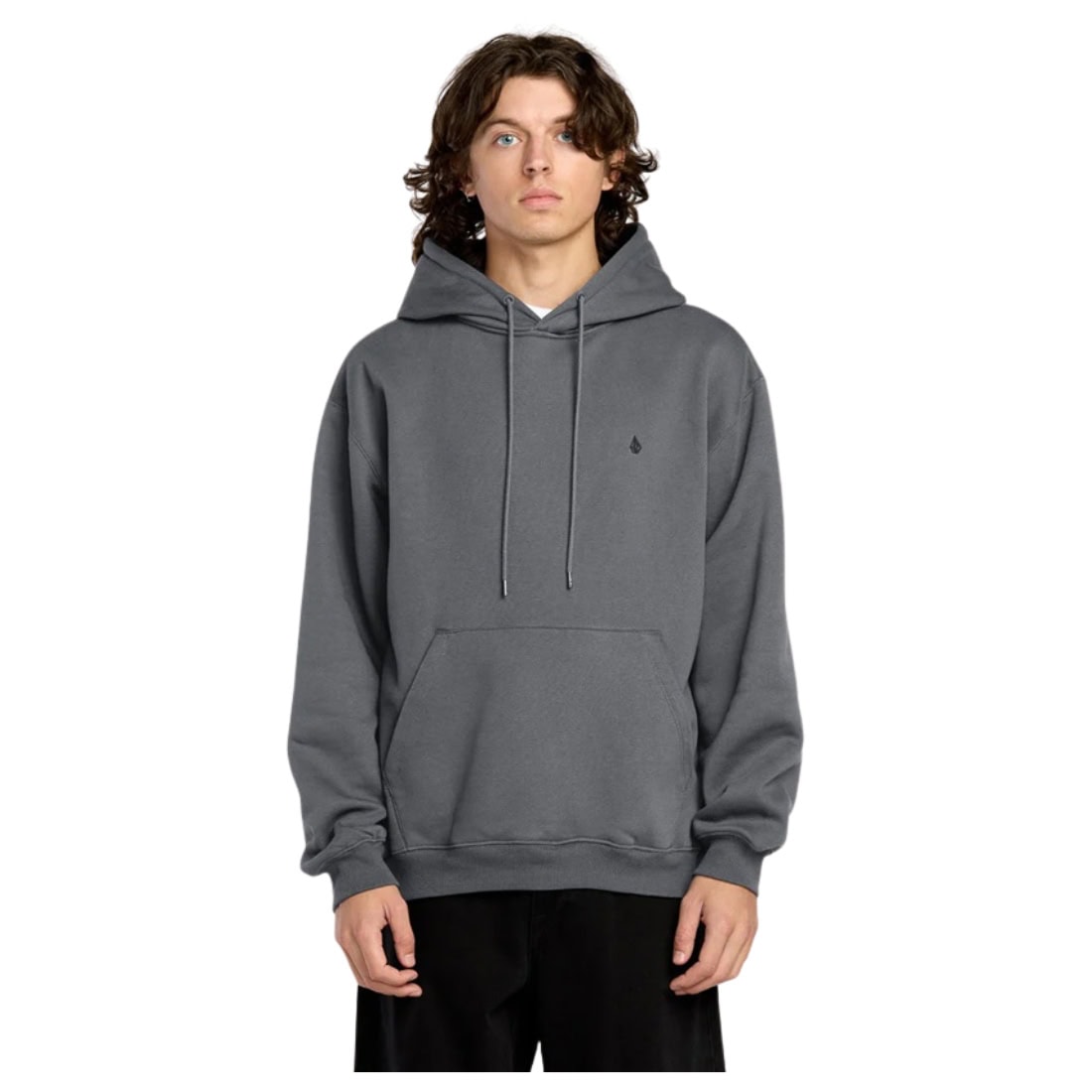 Volcom Single Stone PW Pullover Hoodie - Asphalt Black - Mens Pullover Hoodie by Volcom