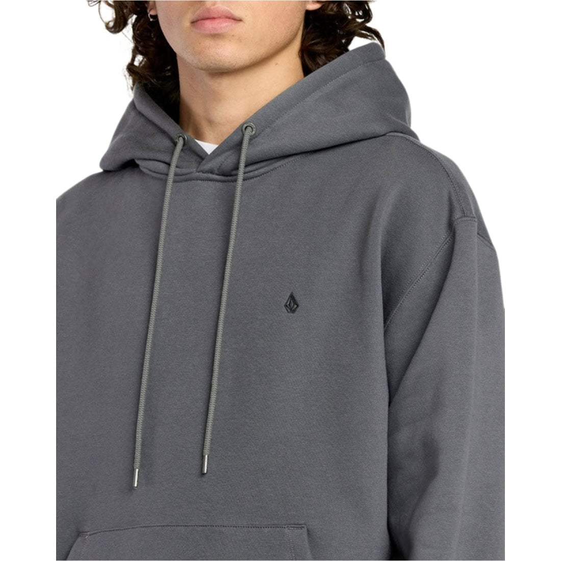 Volcom Single Stone PW Pullover Hoodie - Asphalt Black - Mens Pullover Hoodie by Volcom