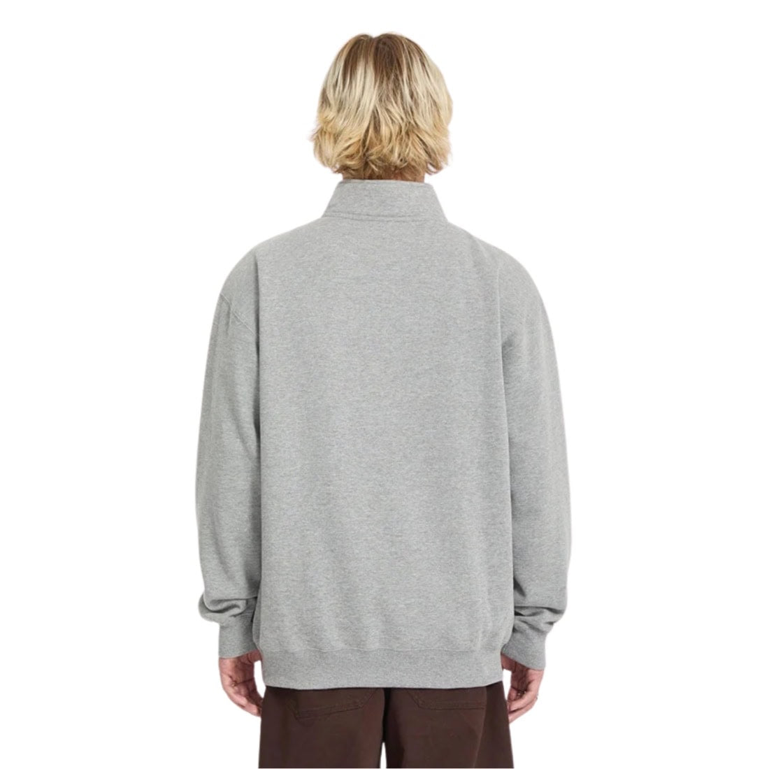 Volcom Single Stone Quarter Zip - Heather Grey - Mens Pullover Hoodie by Volcom