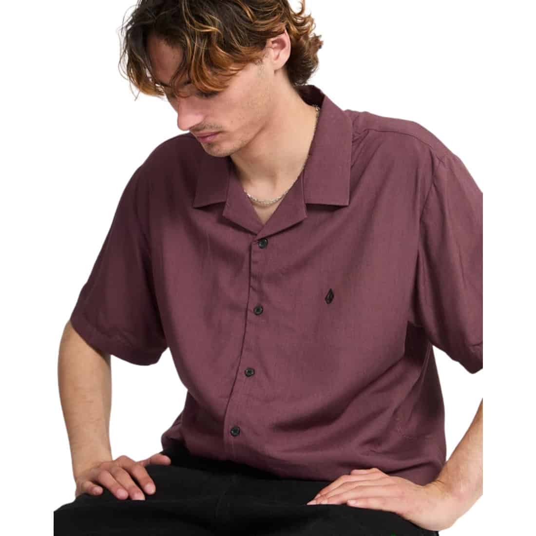 Volcom Single Stone Short Sleeve Shirt - Pistol Punch - Mens Casual Shirt by Volcom