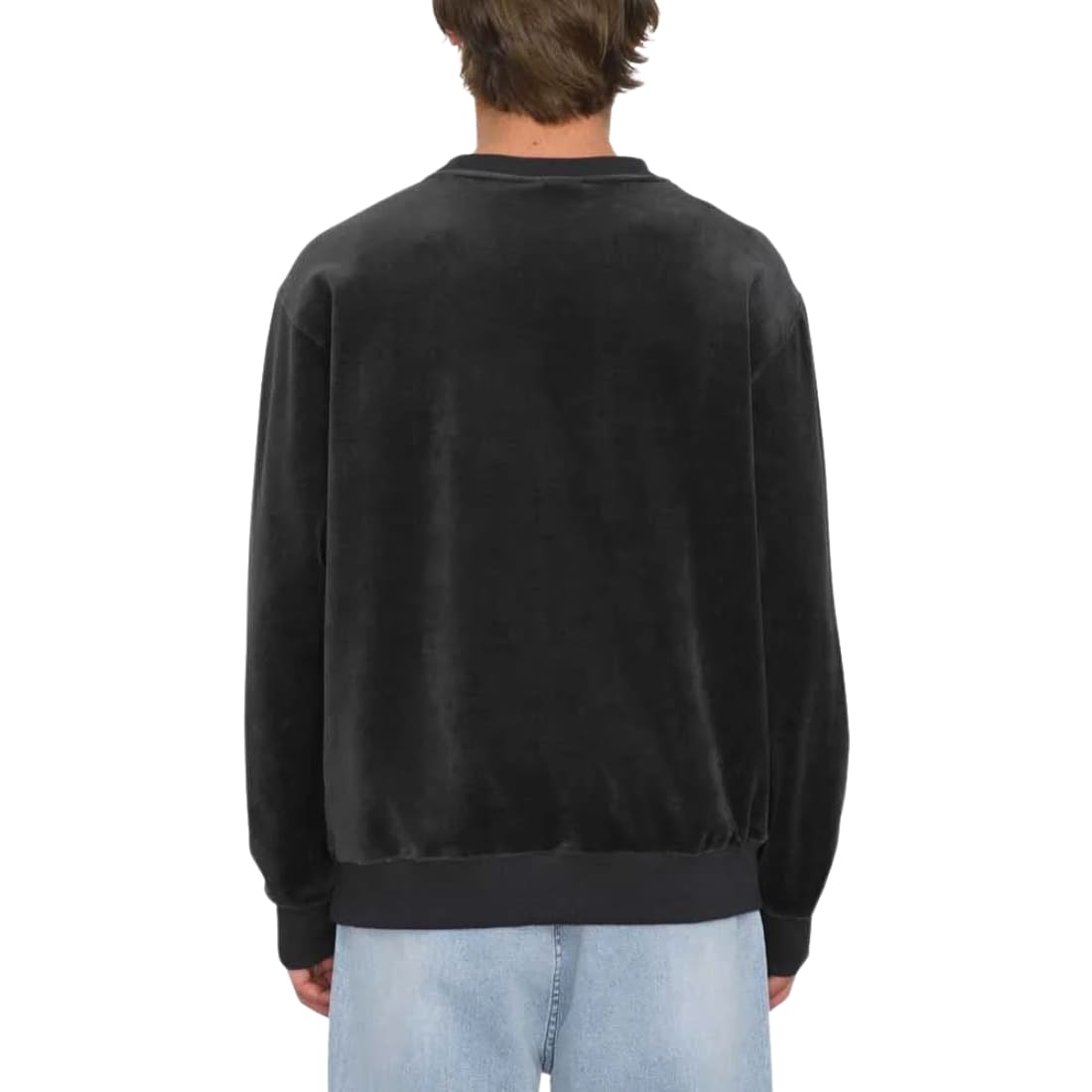 Volcom Single Stone Velvet Crew - Black - Mens Crew Neck Sweatshirt by Volcom