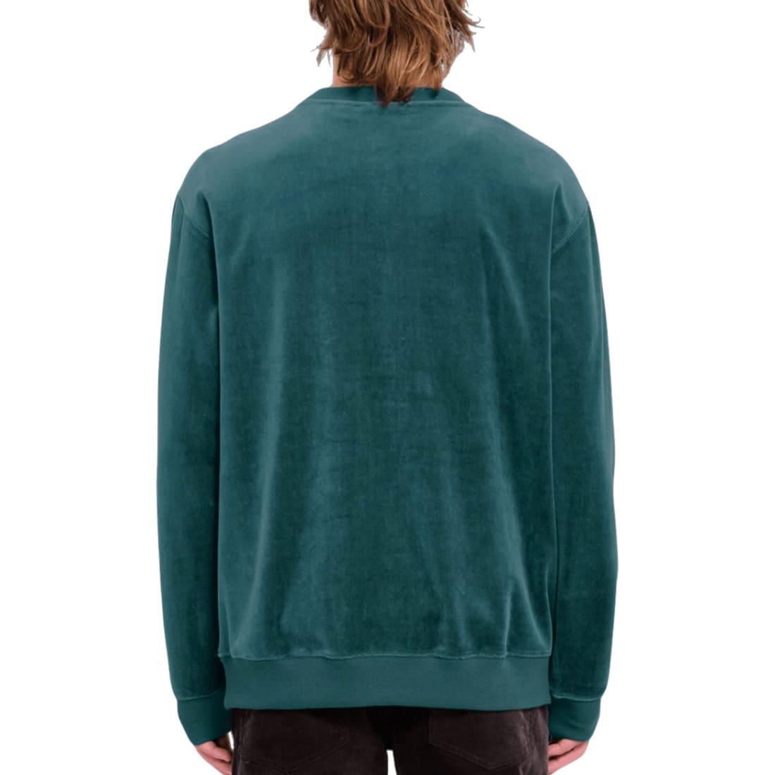 Volcom Single Stone Velvet Crew - Evergreen - Mens Crew Neck Sweatshirt by Volcom