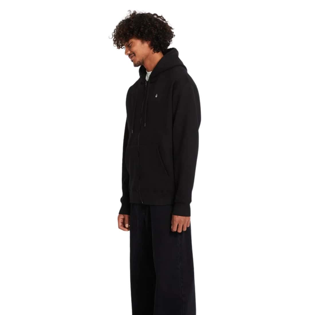 Volcom Single Stone Zip Hoodie - Black - Mens Zip Up Hoodie by Volcom