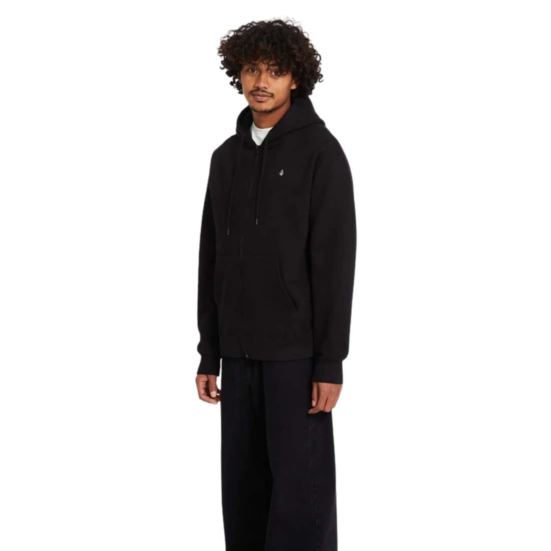 Volcom Single Stone Zip Hoodie - Black - Mens Zip Up Hoodie by Volcom