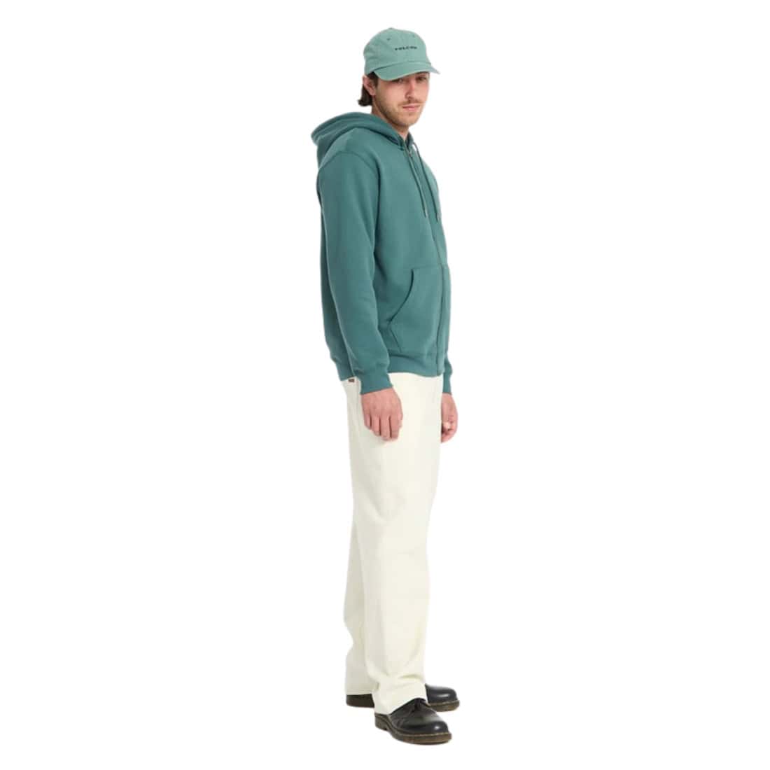 Volcom Single Stone Zip Up Hoodie - Rifle Green - Mens Zip Up Hoodie by Volcom