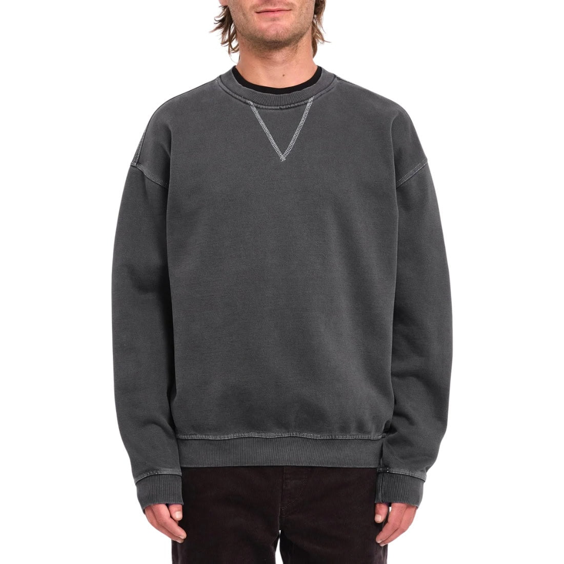 Volcom Skate Vitals Remy Crewneck Sweatshirt - Asphalt Black - Mens Crew Neck Sweatshirt by Volcom