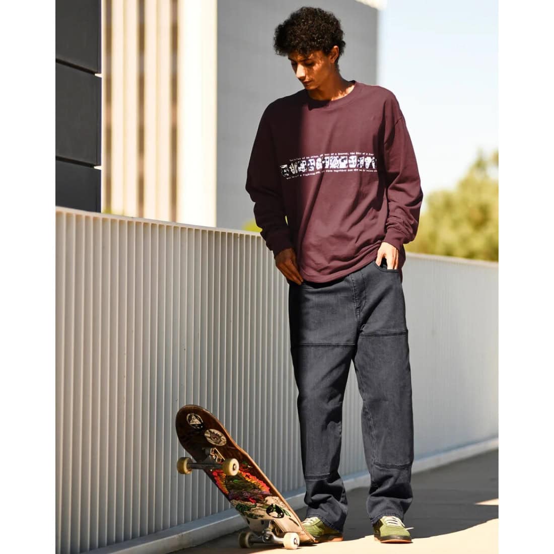 Volcom Skate Vitals Remy Longsleeve T-Shirt - Merlot - Mens Graphic T-Shirt by Volcom