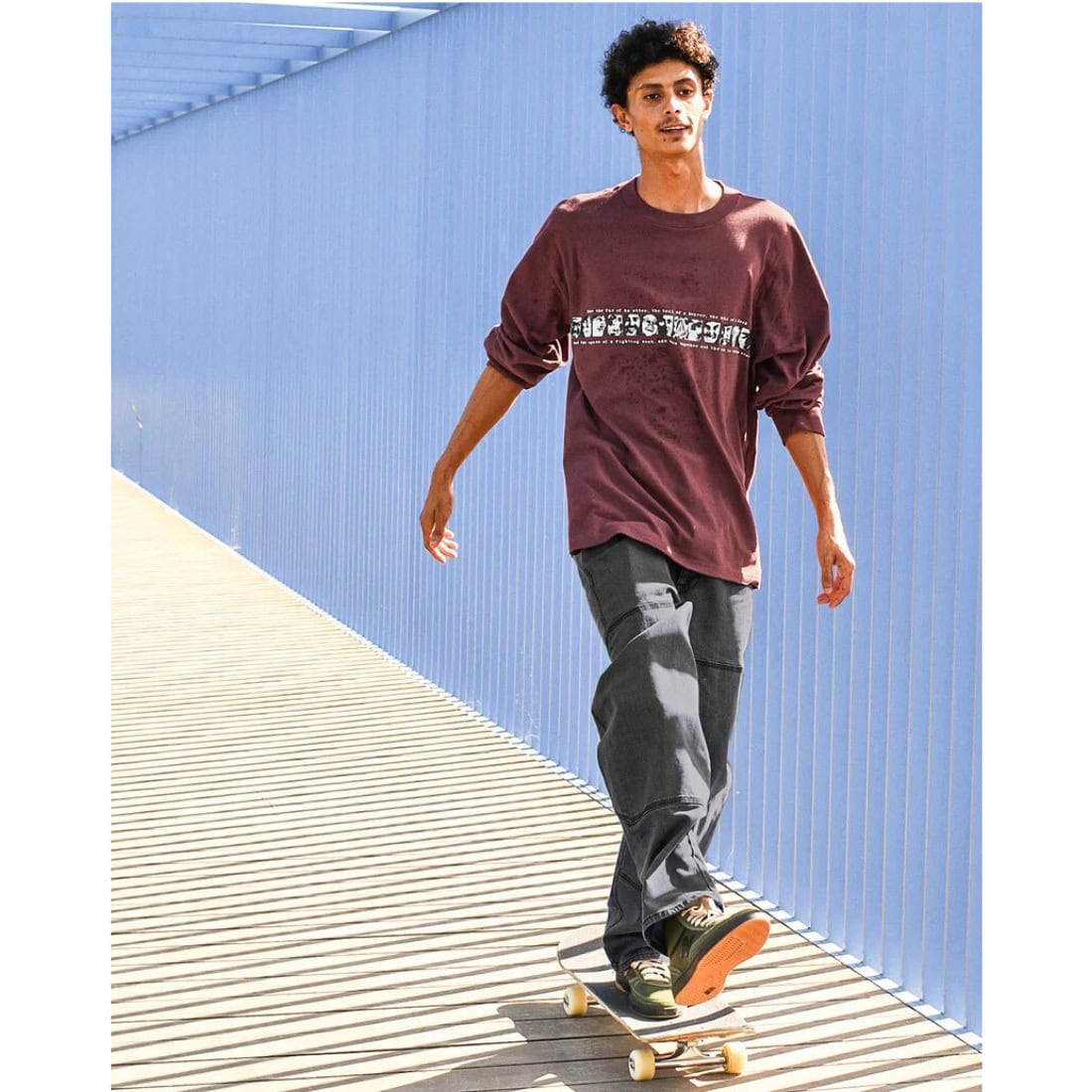 Volcom Skate Vitals Remy Longsleeve T-Shirt - Merlot - Mens Graphic T-Shirt by Volcom