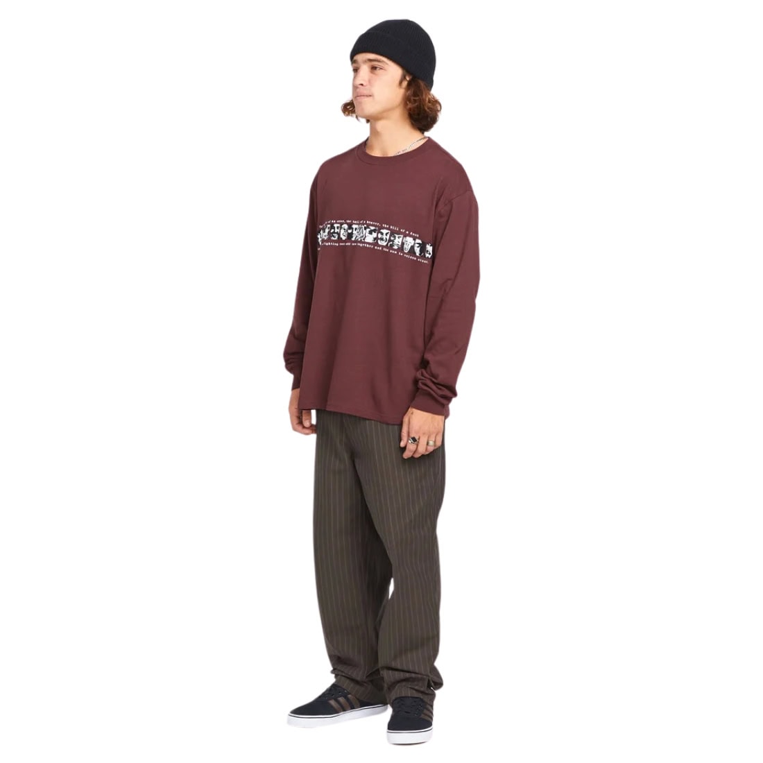 Volcom Skate Vitals Remy Longsleeve T-Shirt - Merlot - Mens Graphic T-Shirt by Volcom