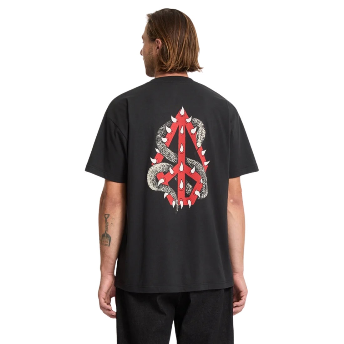 Volcom Snake Peace Loose Fit T-Shirt - Black - Mens Graphic T-Shirt by Volcom