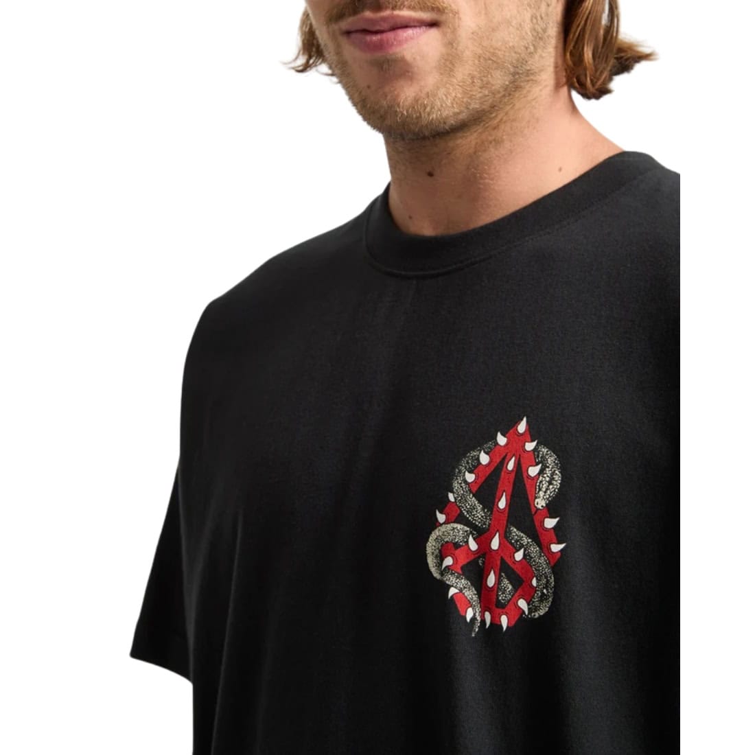 Volcom Snake Peace Loose Fit T-Shirt - Black - Mens Graphic T-Shirt by Volcom