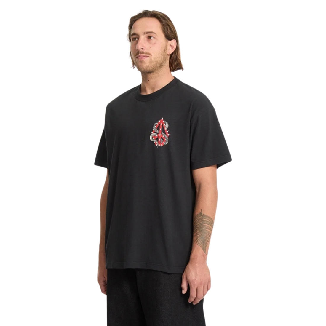 Volcom Snake Peace Loose Fit T-Shirt - Black - Mens Graphic T-Shirt by Volcom