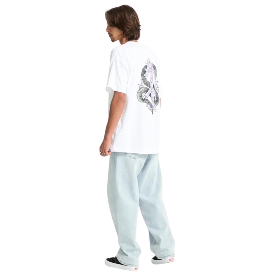Volcom Snake Peace Loose Fit T-Shirt - White - Mens Graphic T-Shirt by Volcom