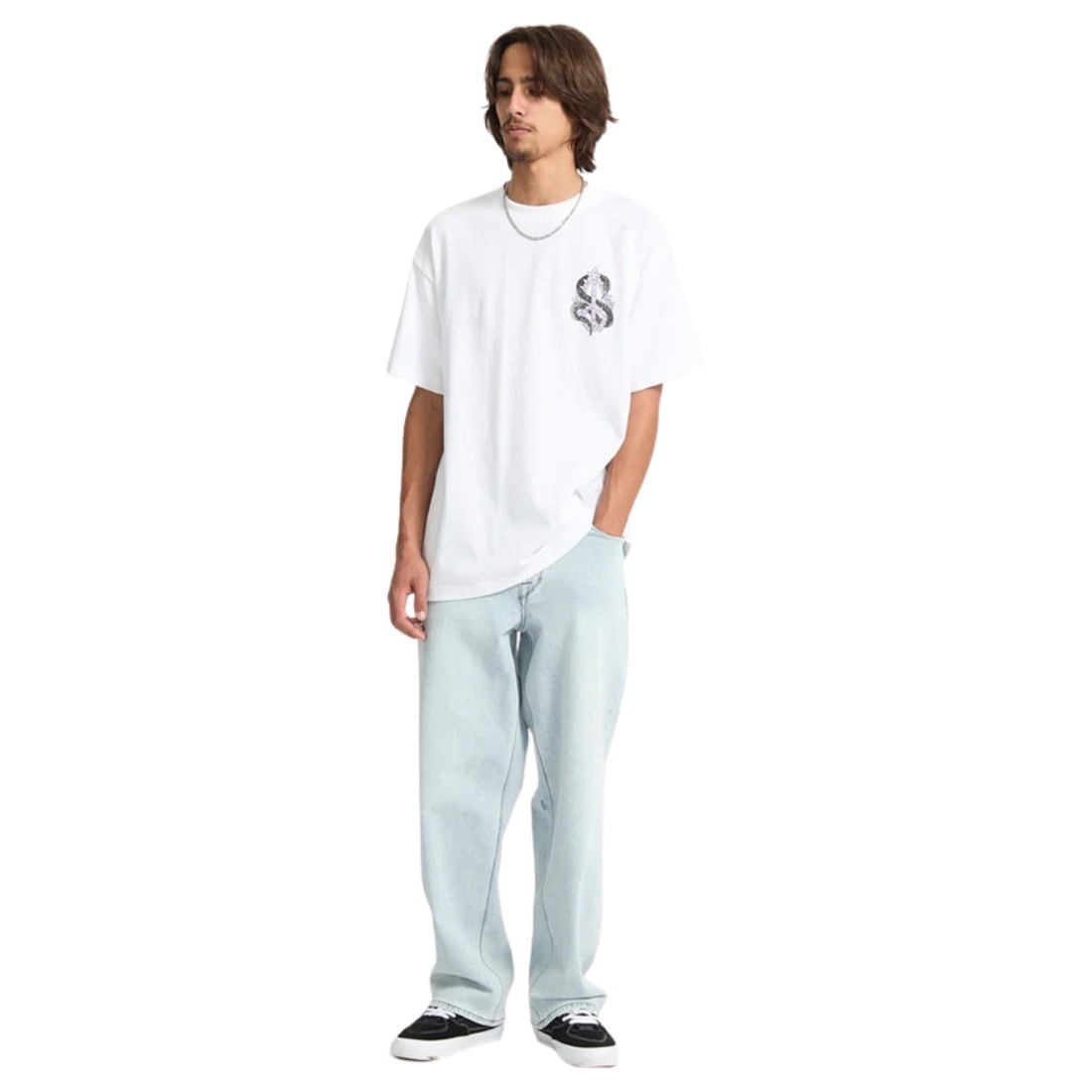 Volcom Snake Peace Loose Fit T-Shirt - White - Mens Graphic T-Shirt by Volcom