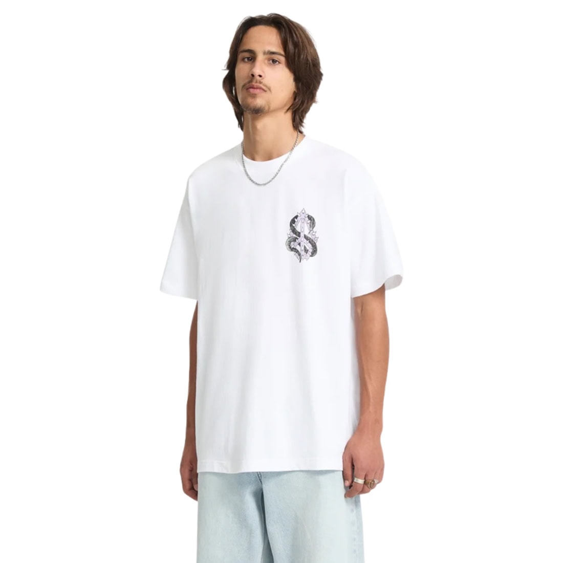 Volcom Snake Peace Loose Fit T-Shirt - White - Mens Graphic T-Shirt by Volcom