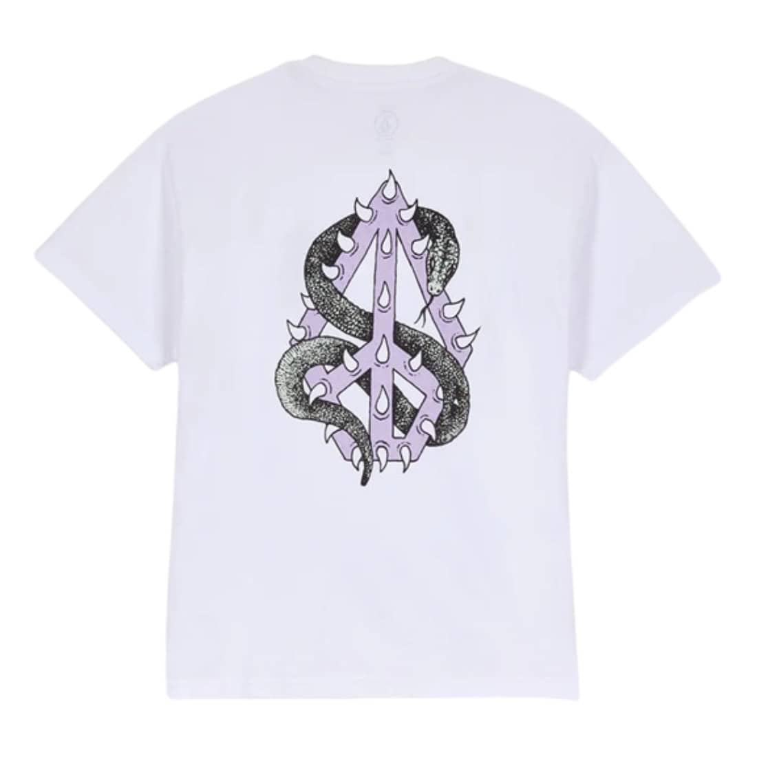 Volcom Snake Peace Loose Fit T-Shirt - White - Mens Graphic T-Shirt by Volcom