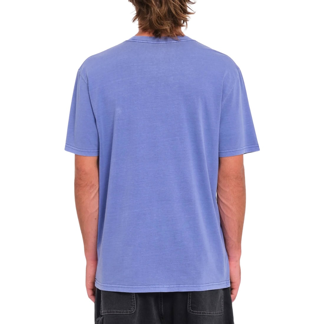 Volcom Solid Stone Embroidered T-Shirt - Ballpoint Blue - Mens Skate Brand T-Shirt by Volcom