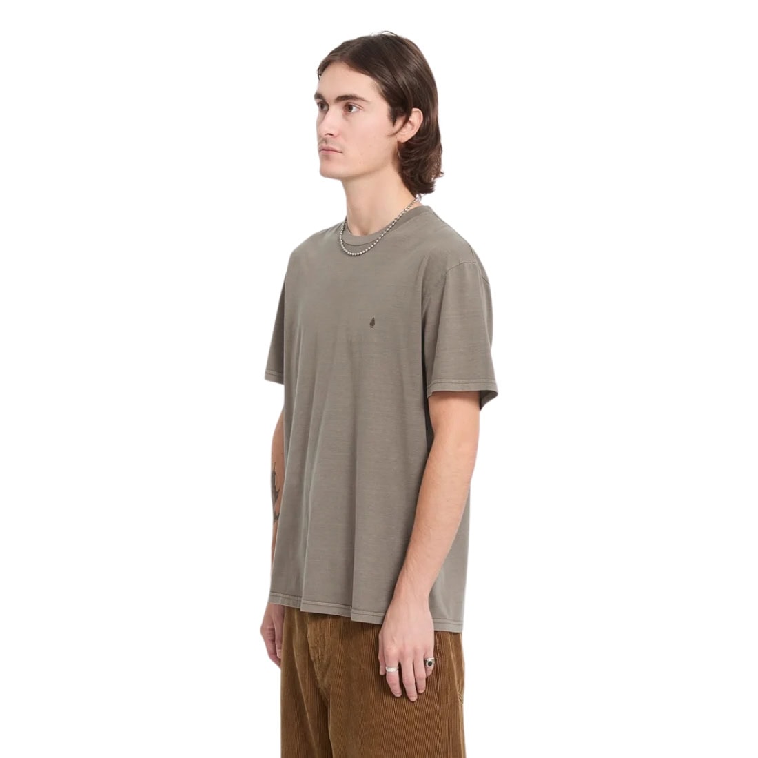 Volcom Solid Stone Embroidered T-Shirt - Earth - Mens Graphic T-Shirt by Volcom