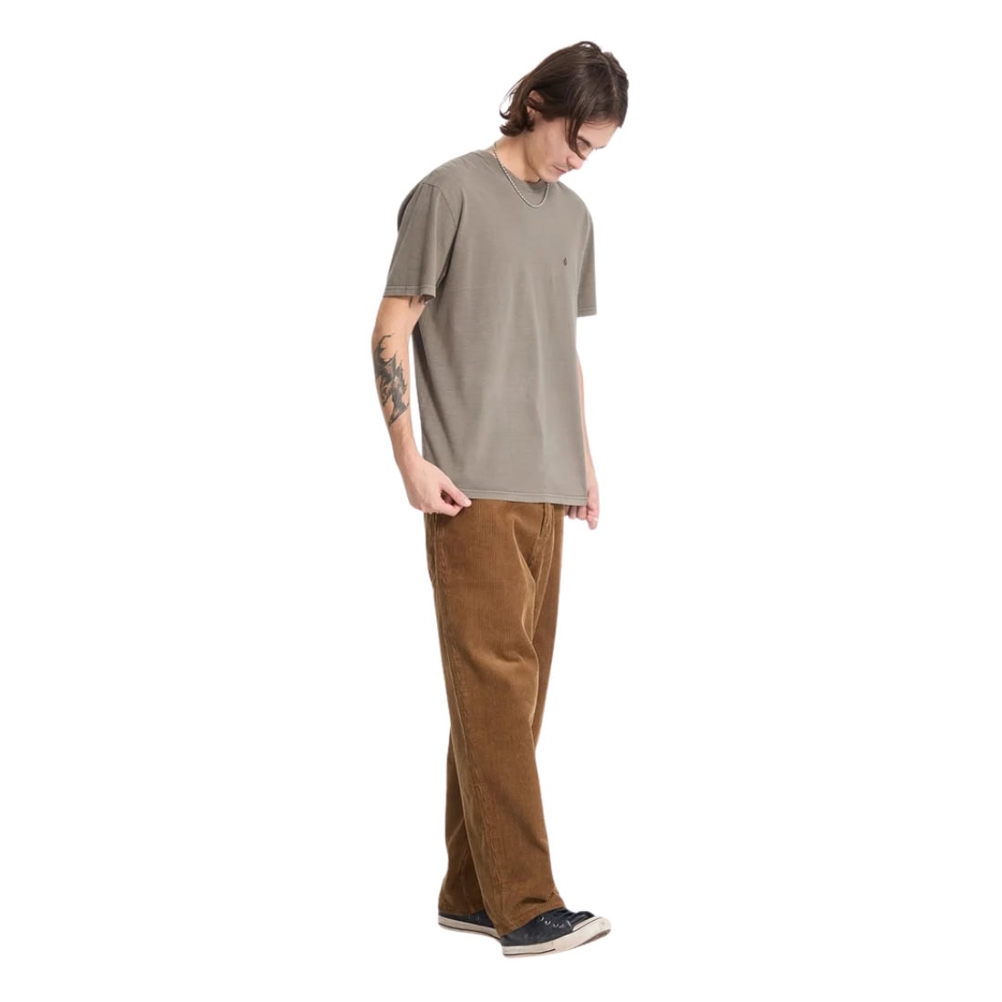 Volcom Solid Stone Embroidered T-Shirt - Earth - Mens Graphic T-Shirt by Volcom