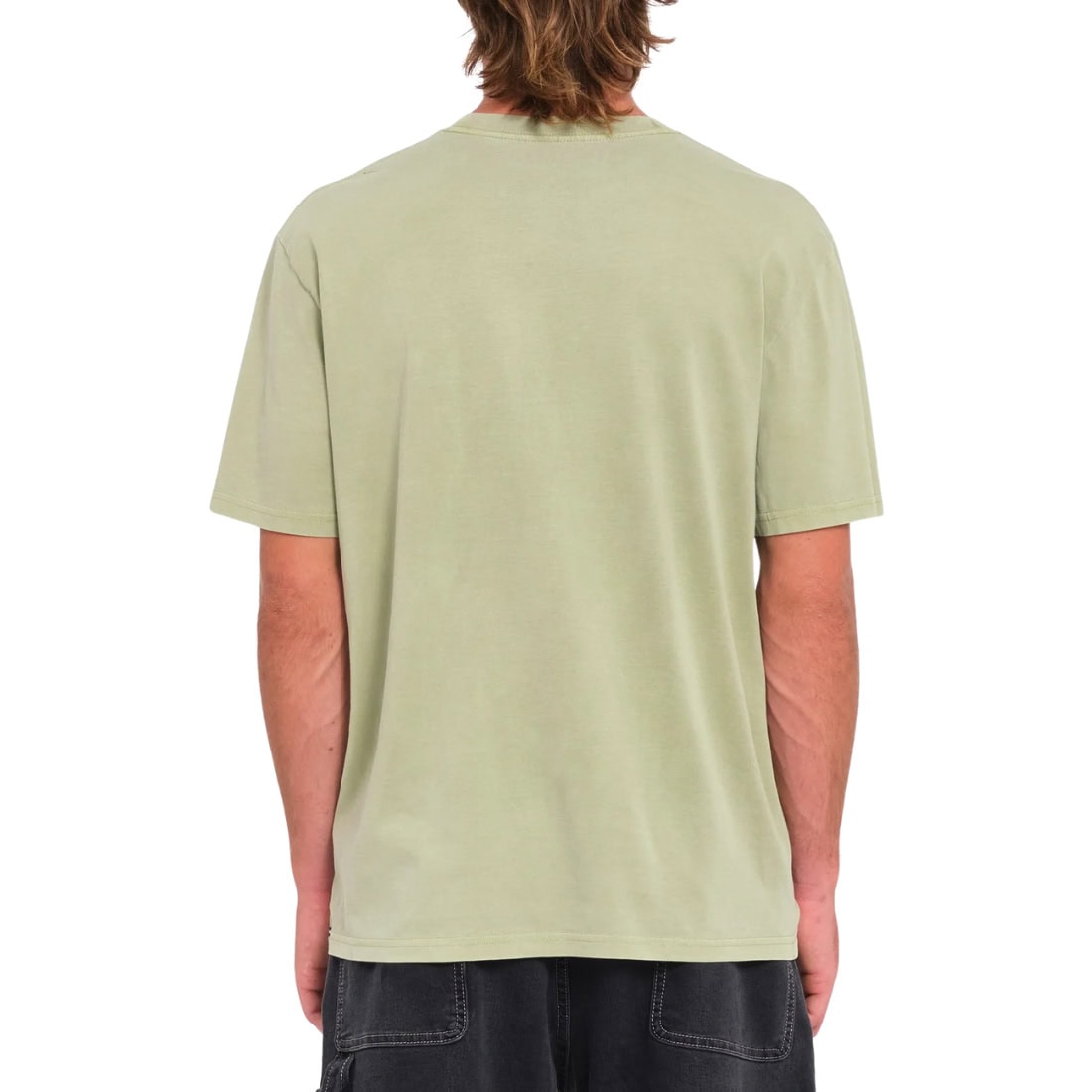 Volcom Solid Stone Embroidered T-Shirt - Green Tea - Mens Skate Brand T-Shirt by Volcom