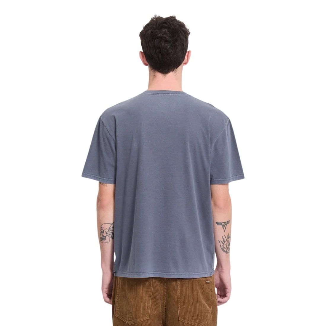 Volcom Solid Stone Embroidered T-Shirt - Storm Blue - Mens Graphic T-Shirt by Volcom