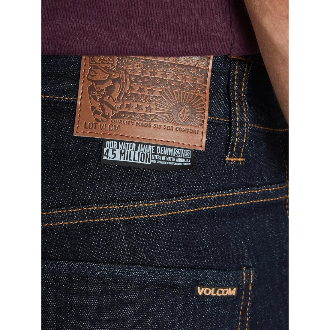 Volcom Solver Denim - Rinse - Mens Regular/Straight Denim Jeans by Volcom