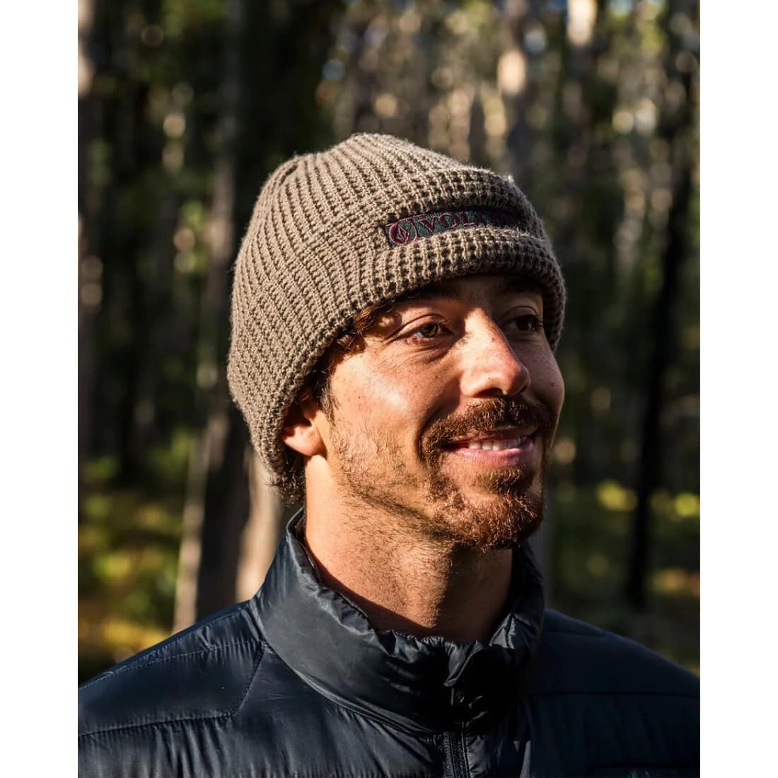 Volcom Stone Bar Beanie - Teak - Fold Beanie by Volcom