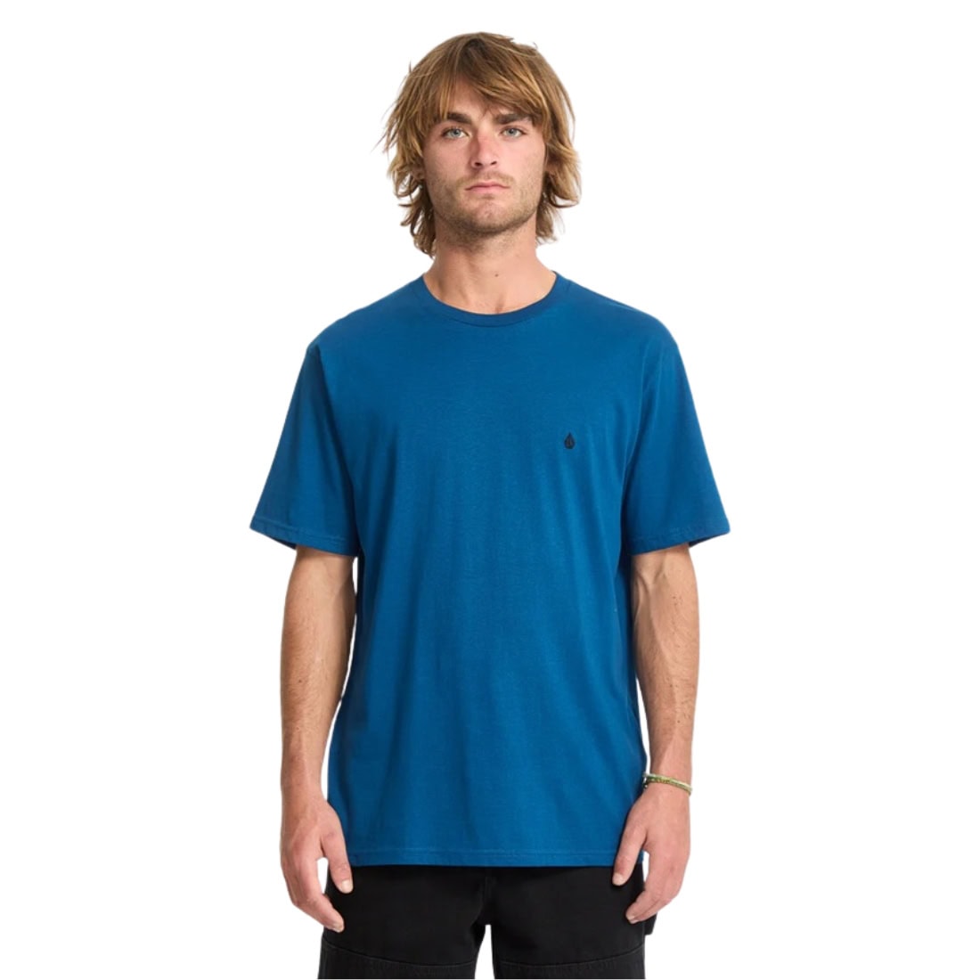 Volcom Stone Blanks T-Shirt - Cosmic Blue - Mens Plain T-Shirt by Volcom