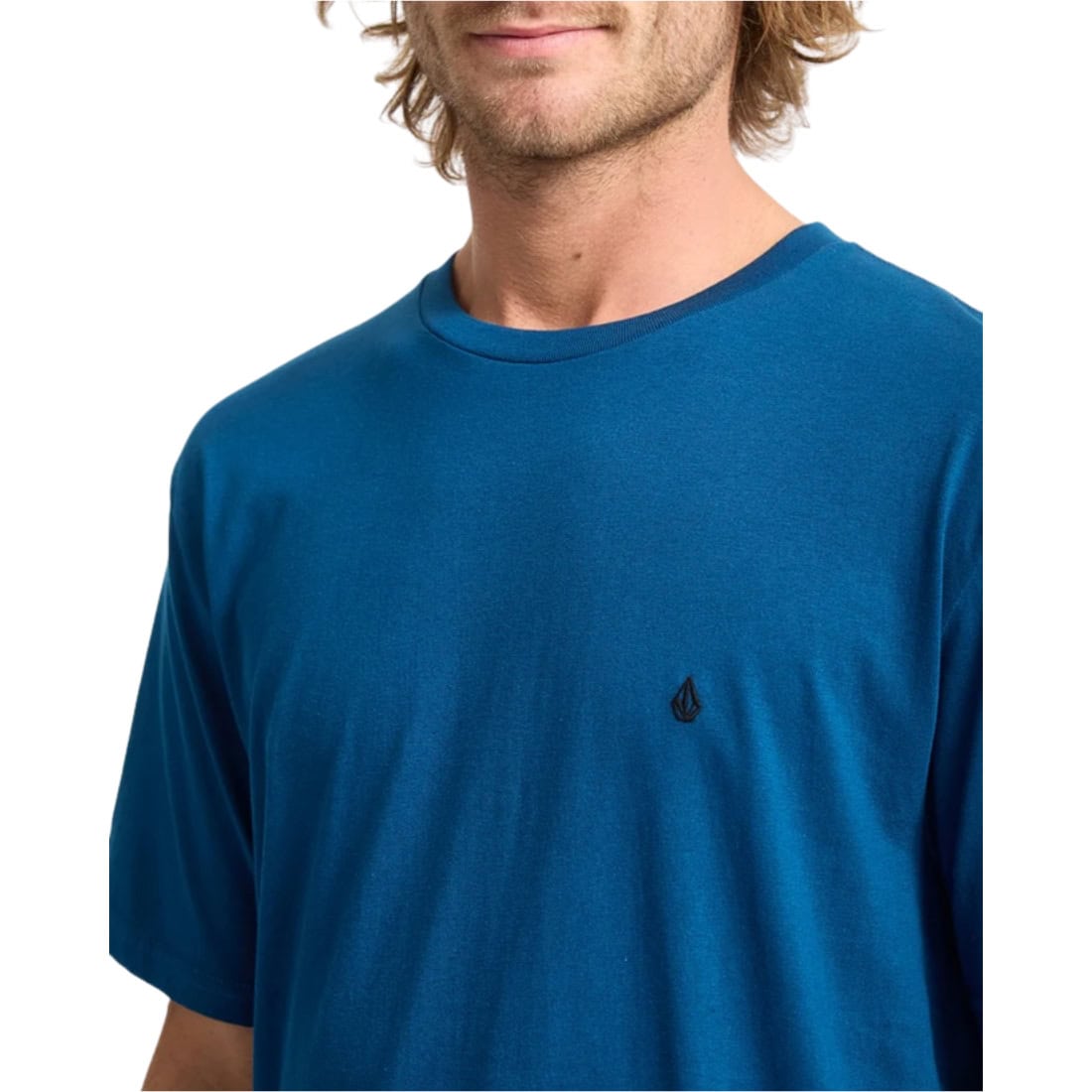 Volcom Stone Blanks T-Shirt - Cosmic Blue - Mens Plain T-Shirt by Volcom