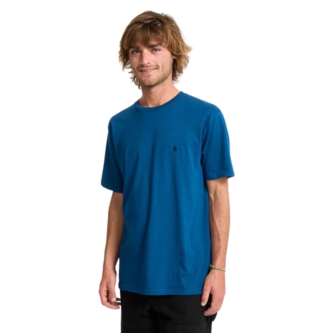 Volcom Stone Blanks T-Shirt - Cosmic Blue - Mens Plain T-Shirt by Volcom