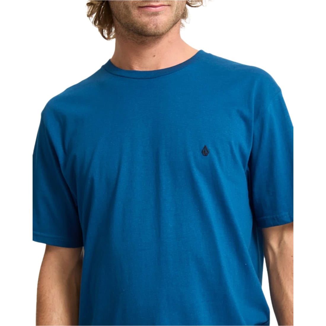 Volcom Stone Blanks T-Shirt - Cosmic Blue - Mens Plain T-Shirt by Volcom