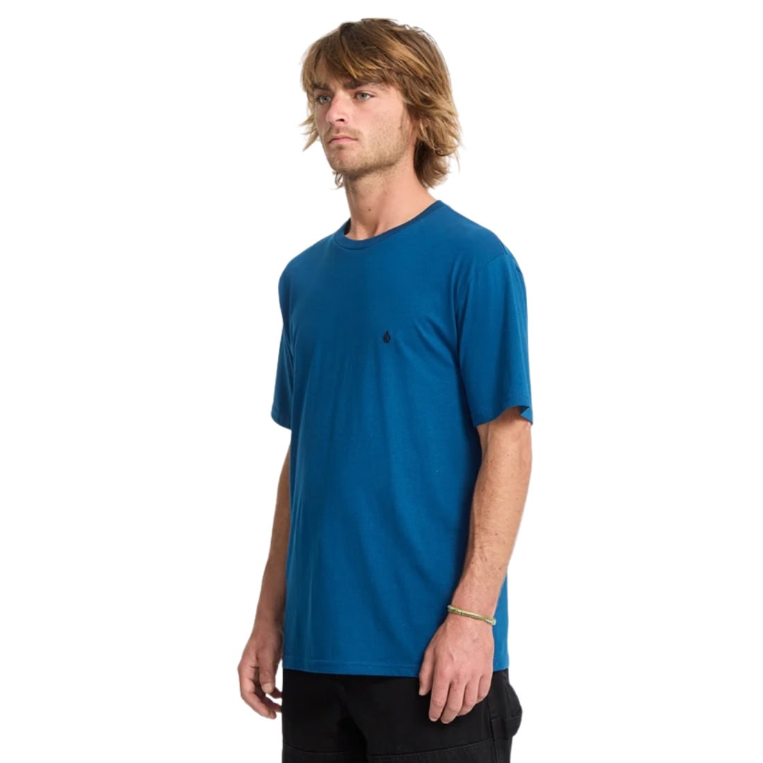 Volcom Stone Blanks T-Shirt - Cosmic Blue - Mens Plain T-Shirt by Volcom