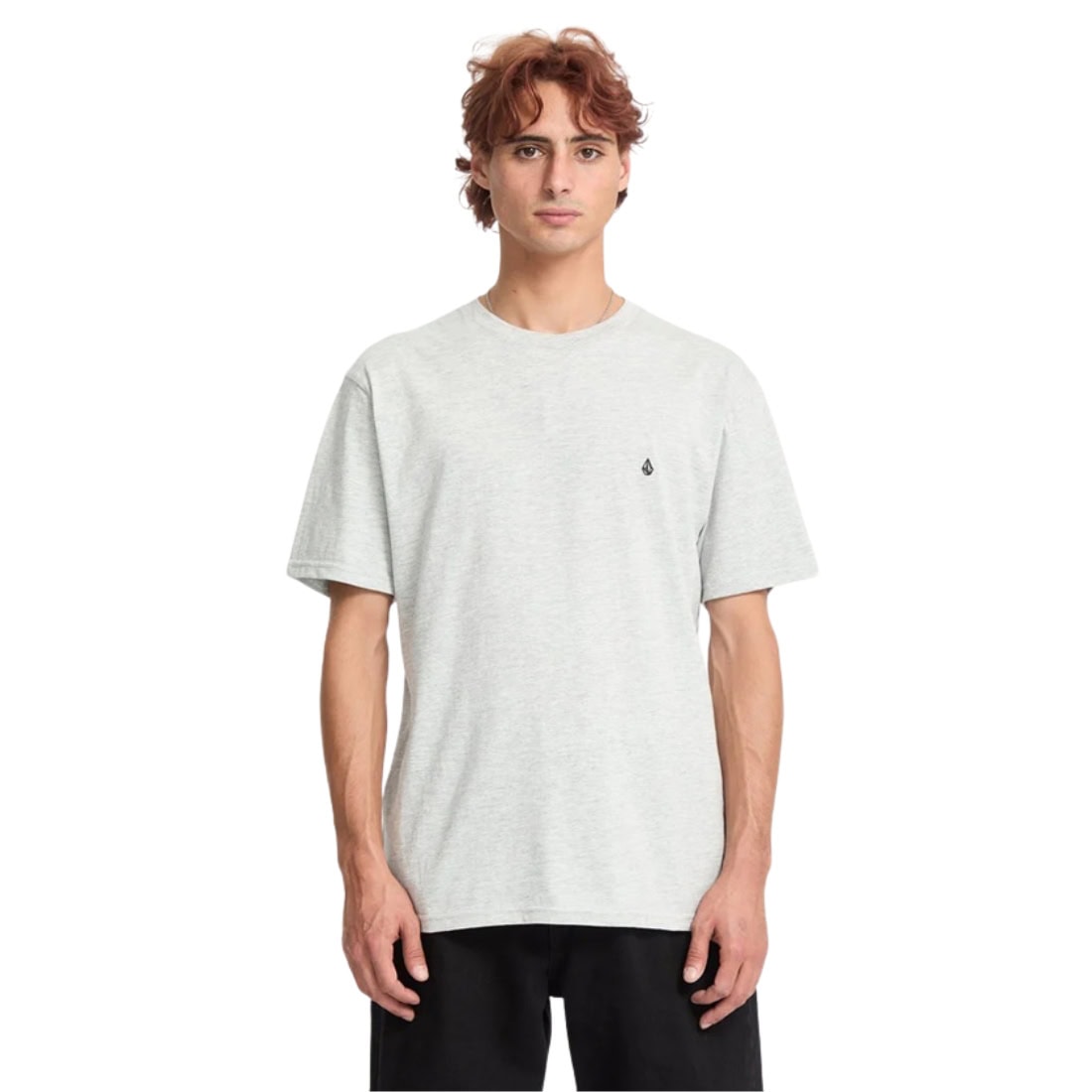 Volcom Stone Blanks T-Shirt - Heather Grey - Mens Plain T-Shirt by Volcom