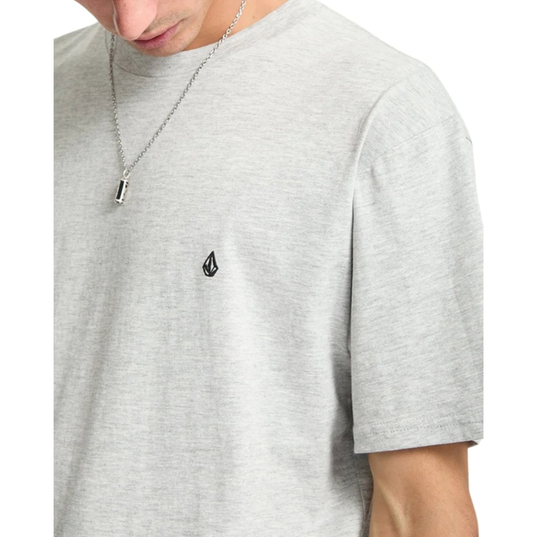 Volcom Stone Blanks T-Shirt - Heather Grey - Mens Plain T-Shirt by Volcom