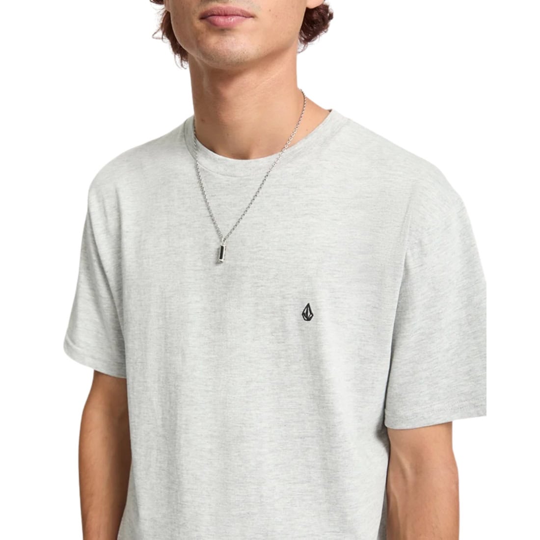 Volcom Stone Blanks T-Shirt - Heather Grey - Mens Plain T-Shirt by Volcom