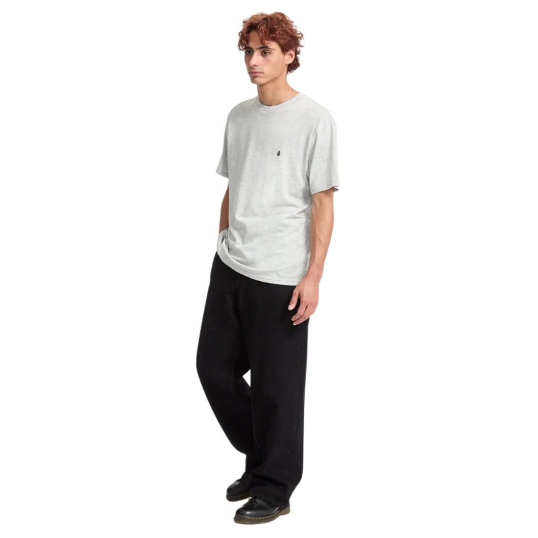 Volcom Stone Blanks T-Shirt - Heather Grey - Mens Plain T-Shirt by Volcom