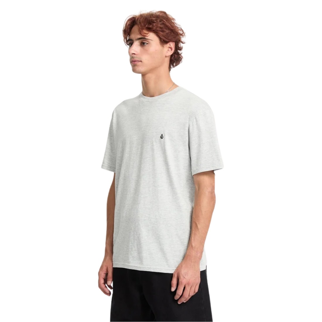 Volcom Stone Blanks T-Shirt - Heather Grey - Mens Plain T-Shirt by Volcom