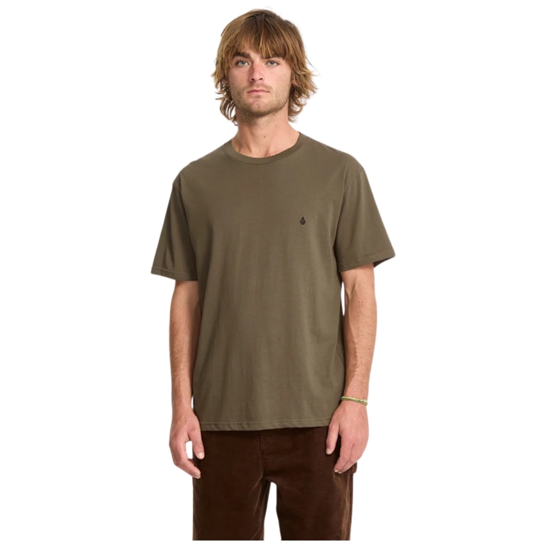 Volcom Stone Blanks T-Shirt - Sage Leaf - Mens Plain T-Shirt by Volcom