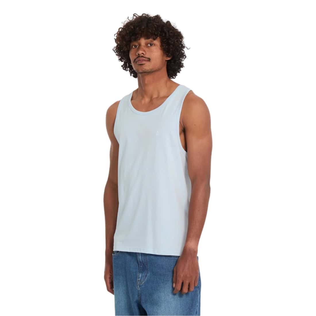 Volcom Stone Blanks Tank Top Vest - Light Blue Acid - Mens Skate Brand Vest/Tank Top by Volcom
